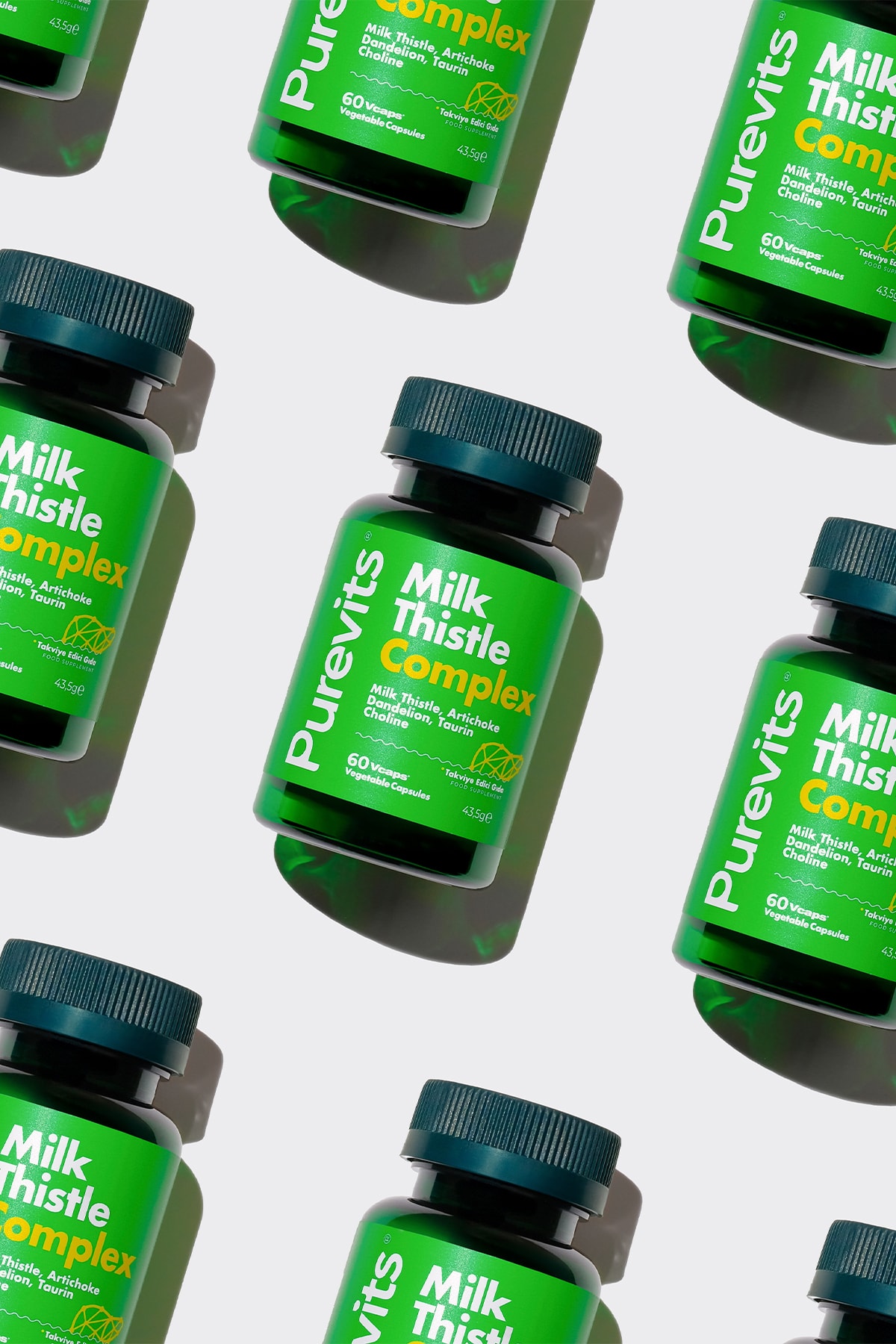 Milk Thistle Complex Deve Dikeni Enginar Ekstraktı Karahindiba Taurin Kolin 60 Adet Vegan Kapsül