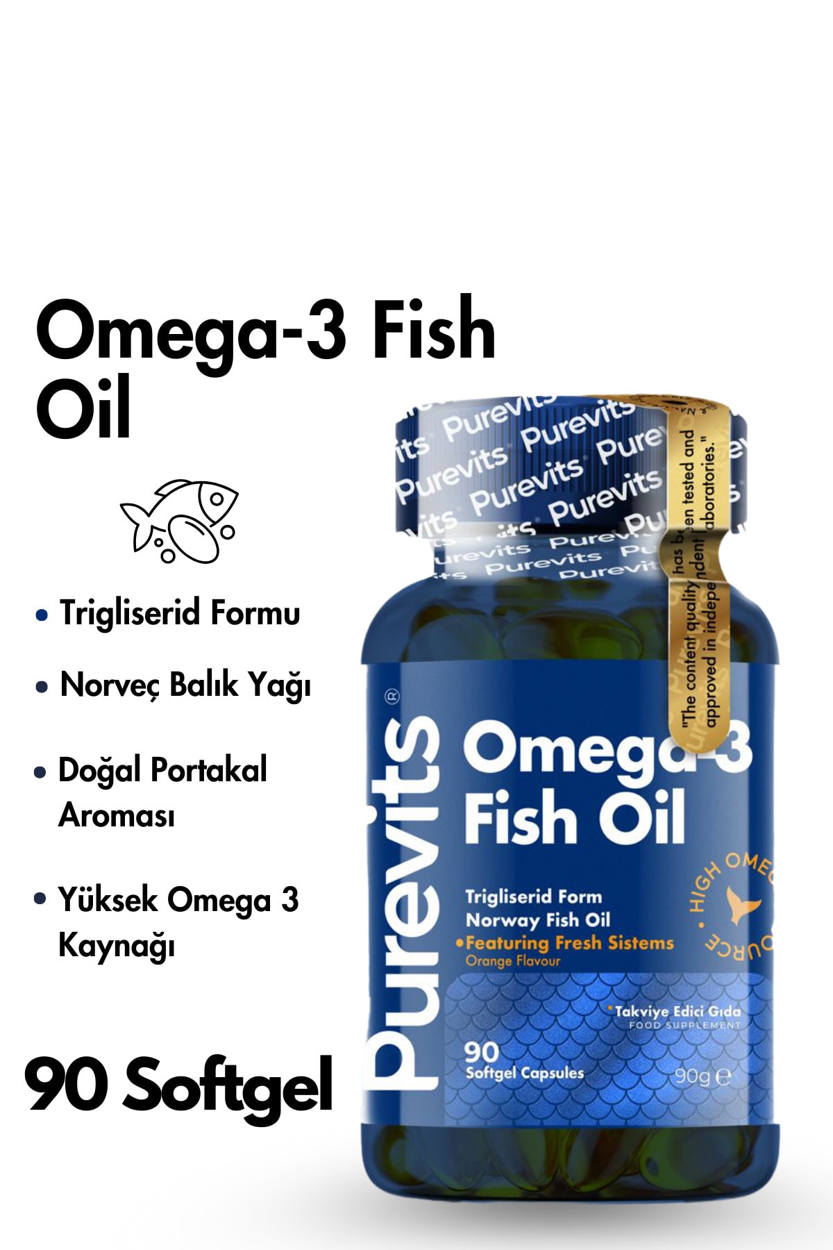 Advanced Omega-3 Yüksek Oran Epa Dha 1000 Mg - Balık Yağı - 90 Adet Soft Jel