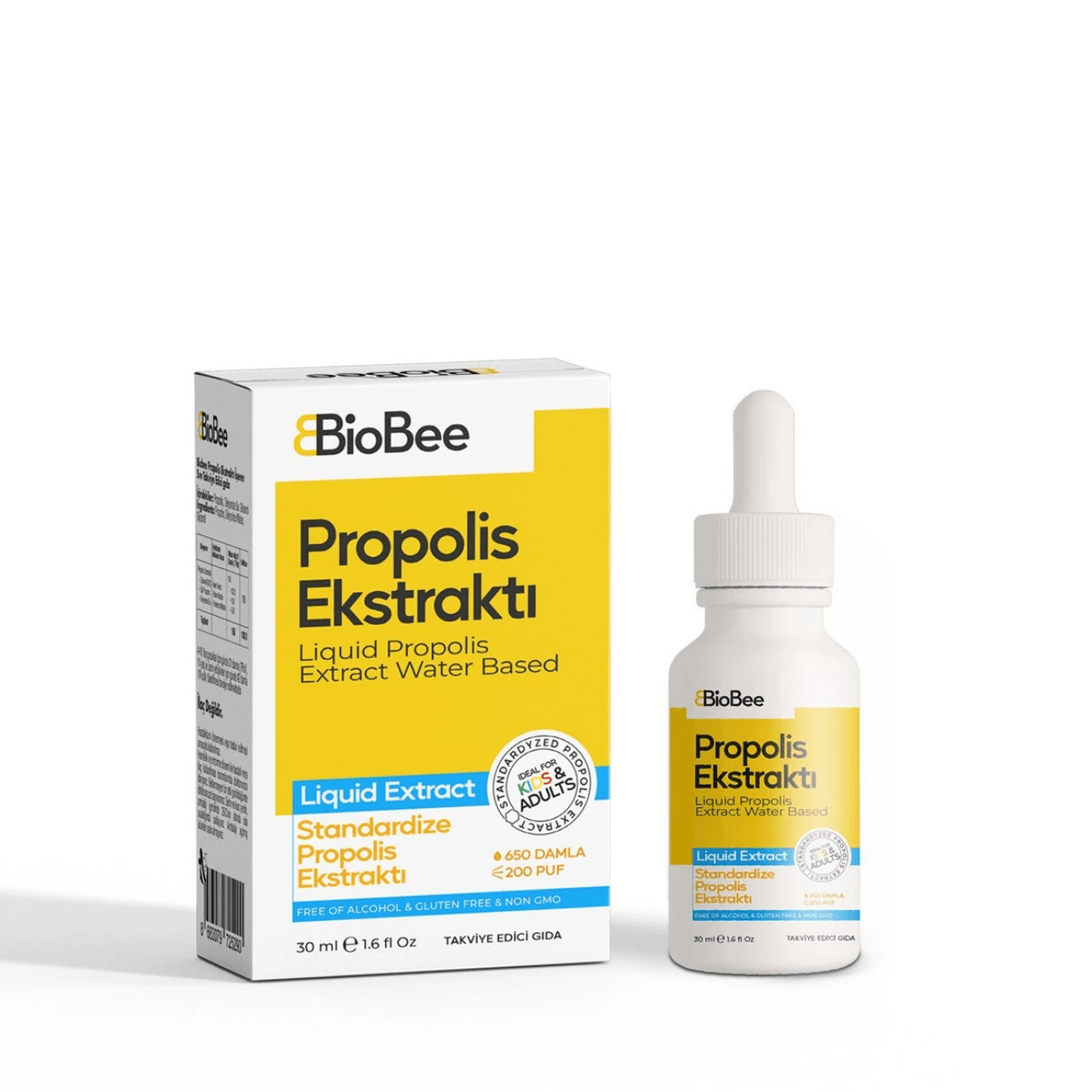 Sıvı Propolis Alkolsüz ve Glutensiz Extract Liquid 30 ml. (Gaga Sprey Hediyeli)