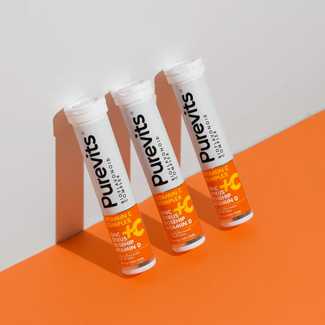 Vitamin C 1000 mg – Çinko – Vitamin D – Citrus - Rosehip - 20 Efferves