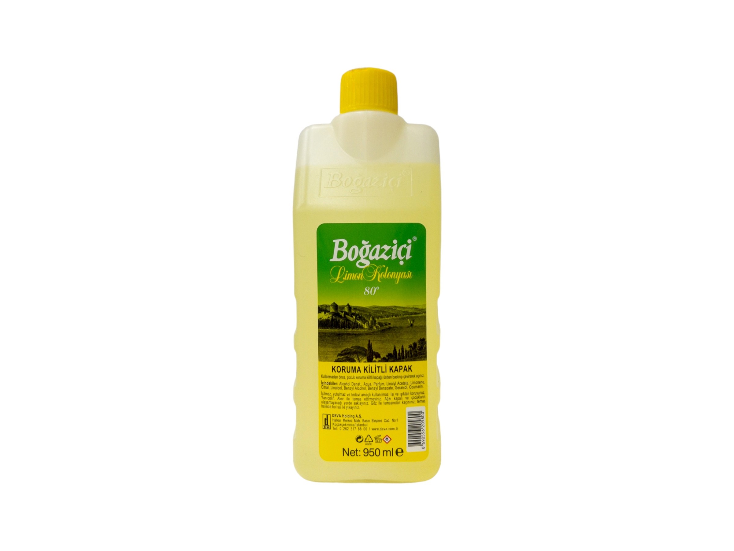 Boğaziçi Limon Pet Şise Bidon Kolonya 950ml