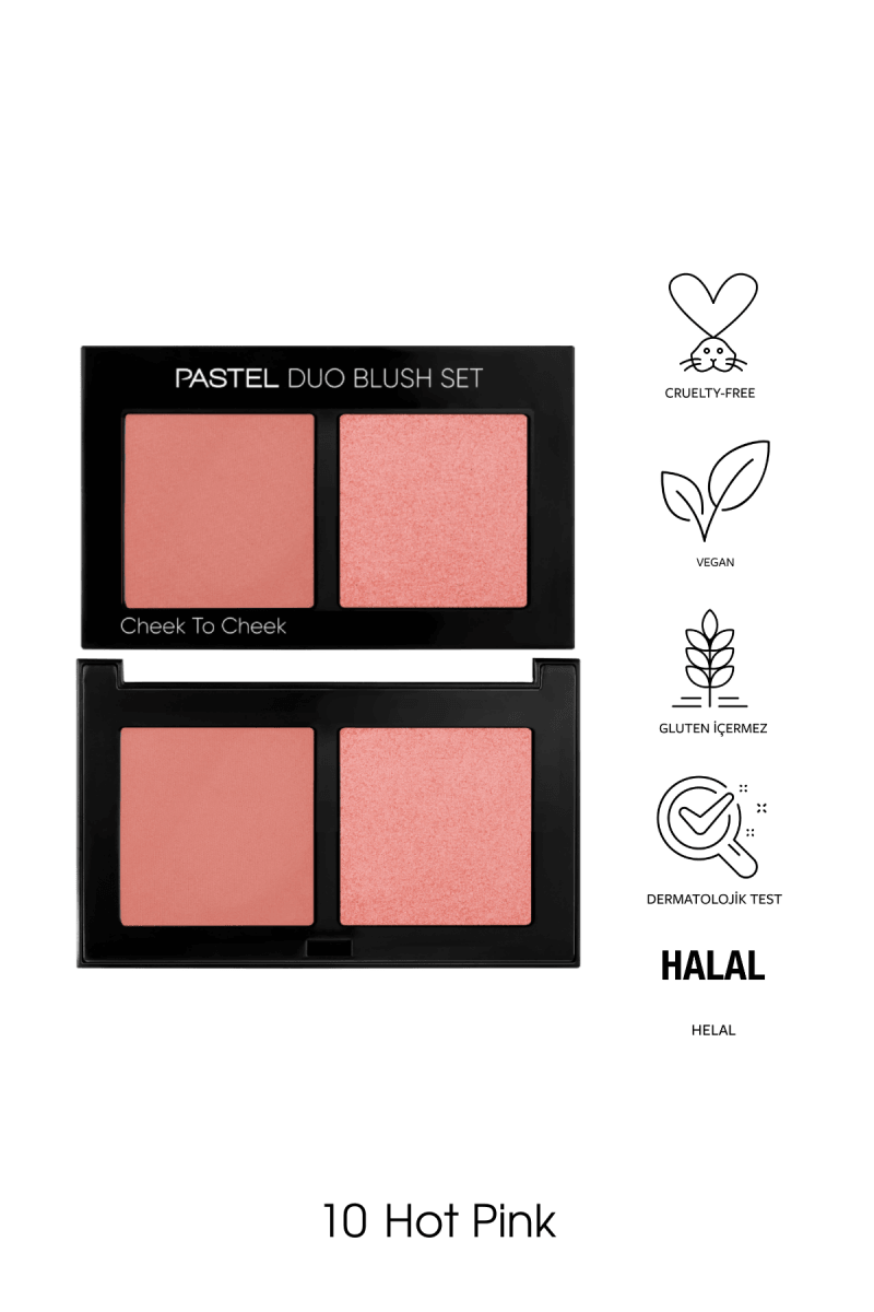 Pastel Duo Blush Set Cheek To Cheek 10 Hot Pink 2 x 4.3 g