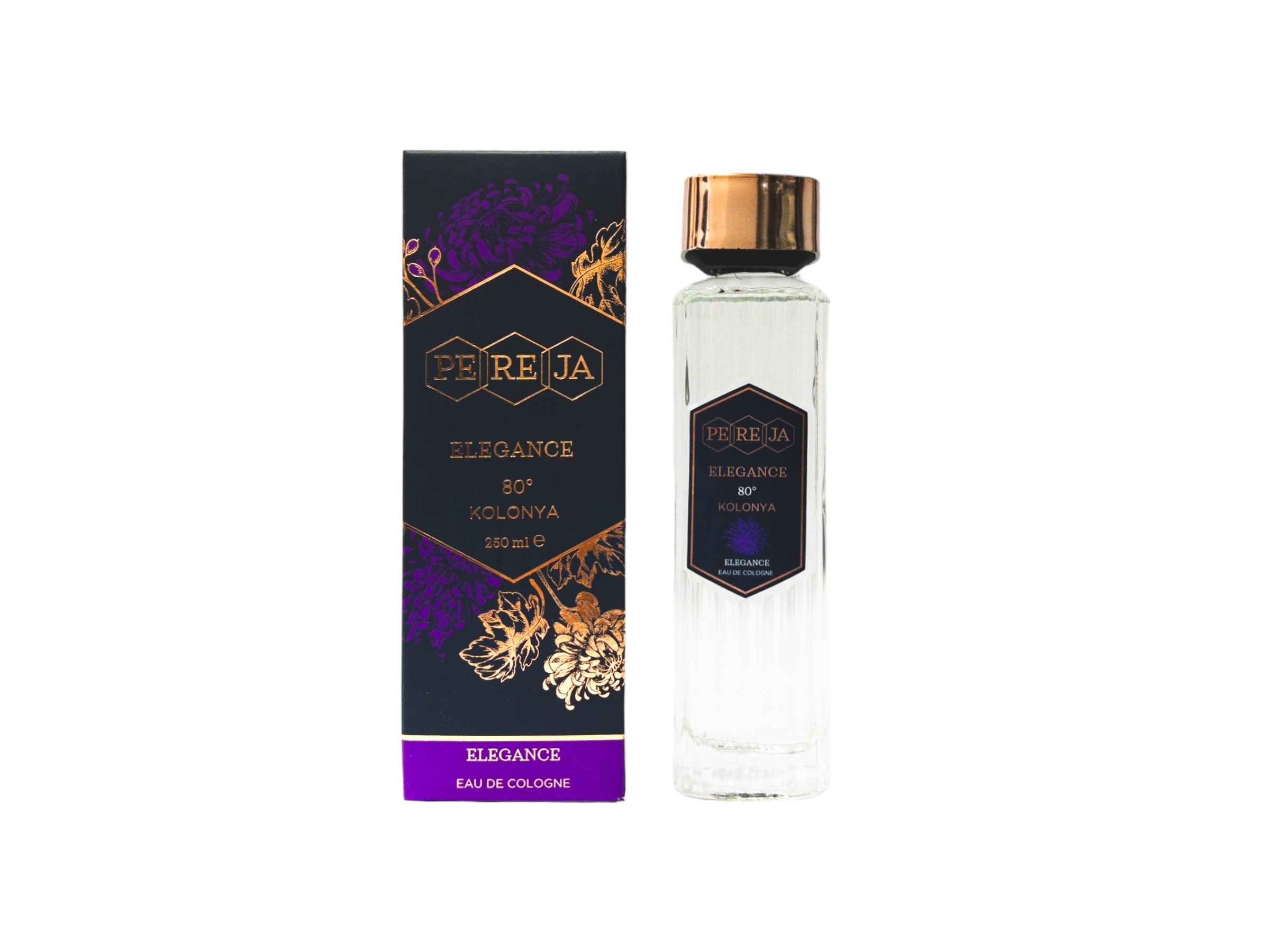 Pereja Elegance Cam Şişe Dökmeli Kolonya 250ml