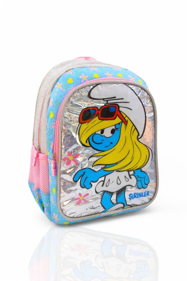SMURFETTE İKİ GÖZLÜ SIRT ÇANTASI