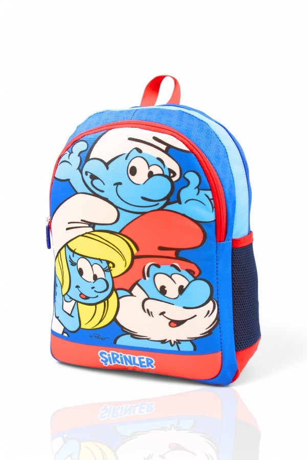 SMURFS İKİ GÖZLÜ SIRT ÇANTASI