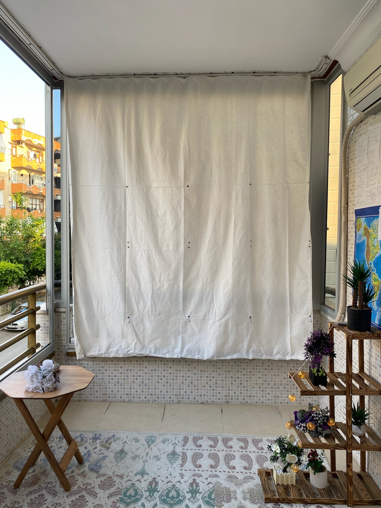 Çıtçıtlı Balkon Perdesi