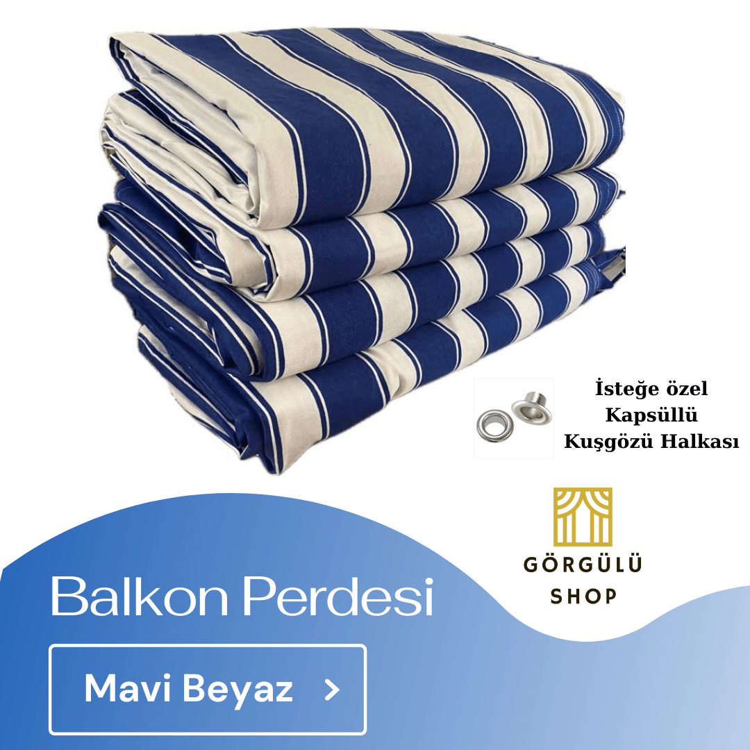 Standart Çizgili Balkon Perdesi