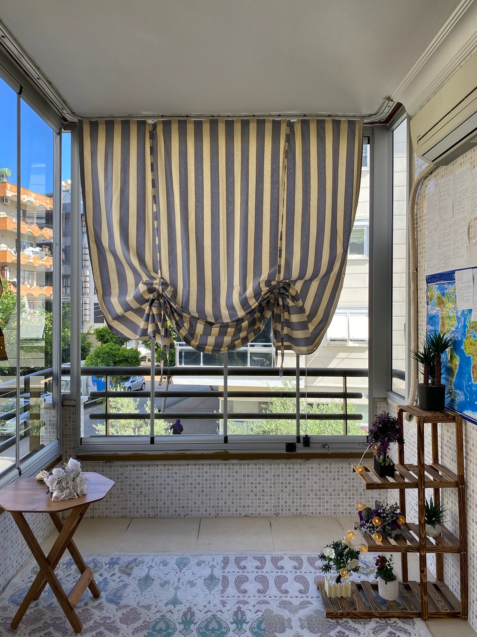 Büzgülü Balkon Perdesi