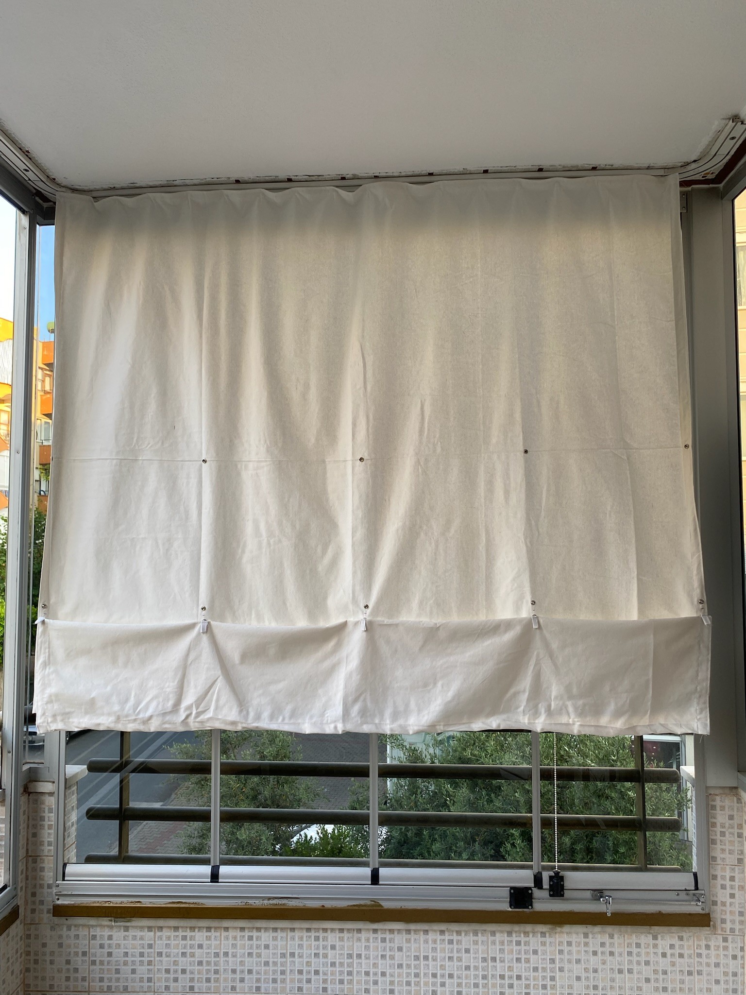 Çıtçıtlı Balkon Perdesi
