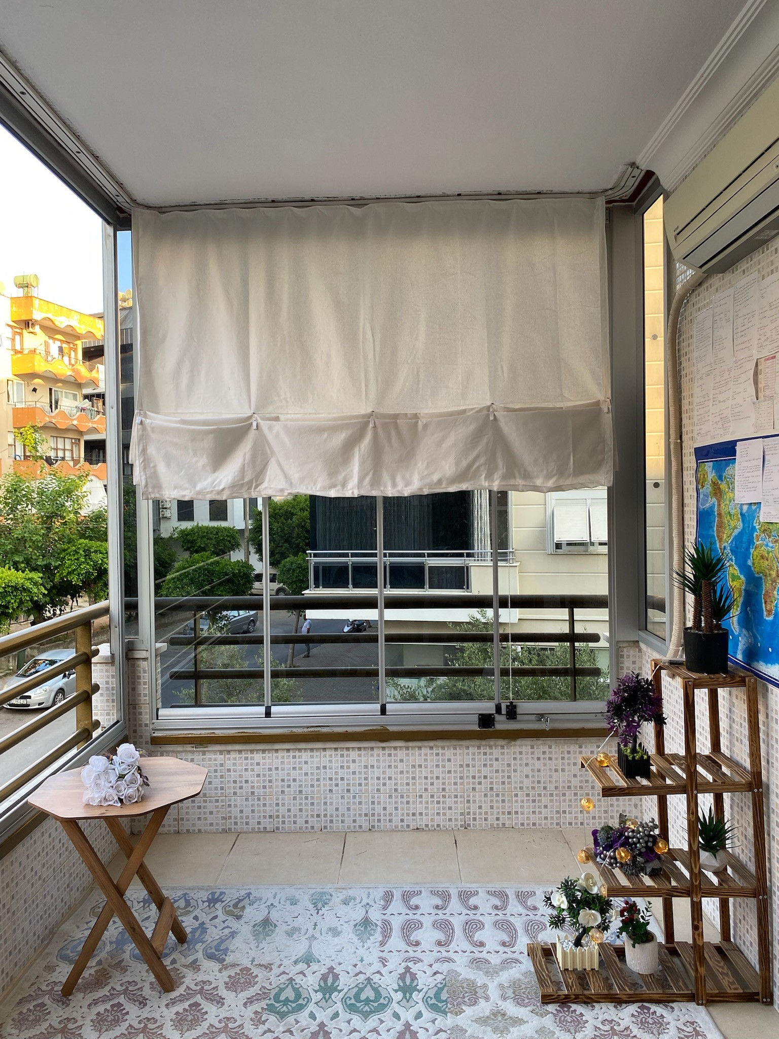Çıtçıtlı Balkon Perdesi