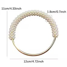12cm İnci Metal Yuvarlak Çanta Sapı