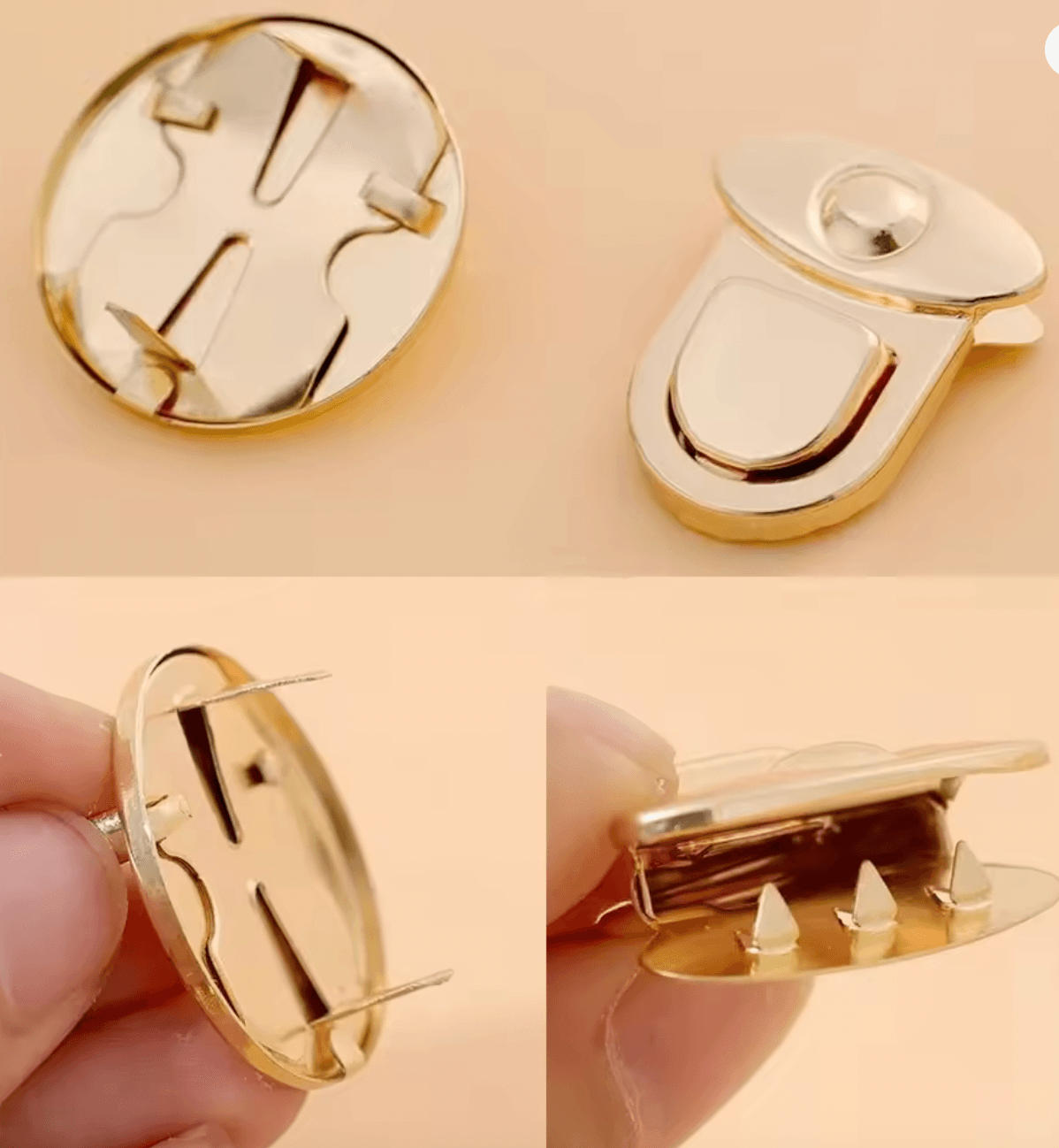 5 Adet Gold Metal Çanta Kilidi