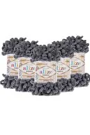  (5 Adet ) El Örgü Ipliği Puffy 5'li Paket - 183 Açık Mavi - 100 Gr. 9 Mt. Parmak Örgü Ipi