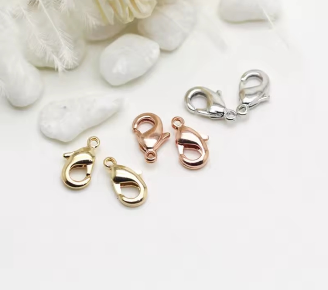 14 k gerçek altın kaplama 10mm 12mm Ilstakoz tokalar takı yapımı için el yapımı DIY bilezikler kolye toka bağlantı parçaları
