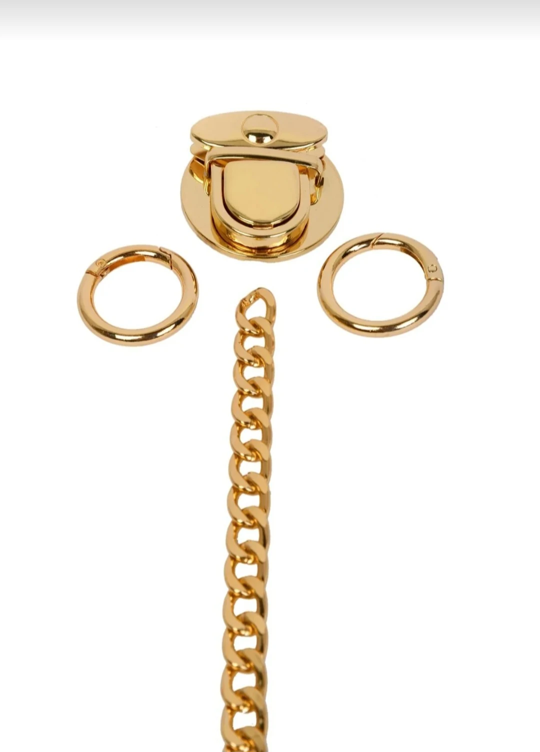 Yaylı Halkalı Çanta Zincir Set Uzunluk: 110 Cm Halka: 2.5 Cm (2 Li Set)