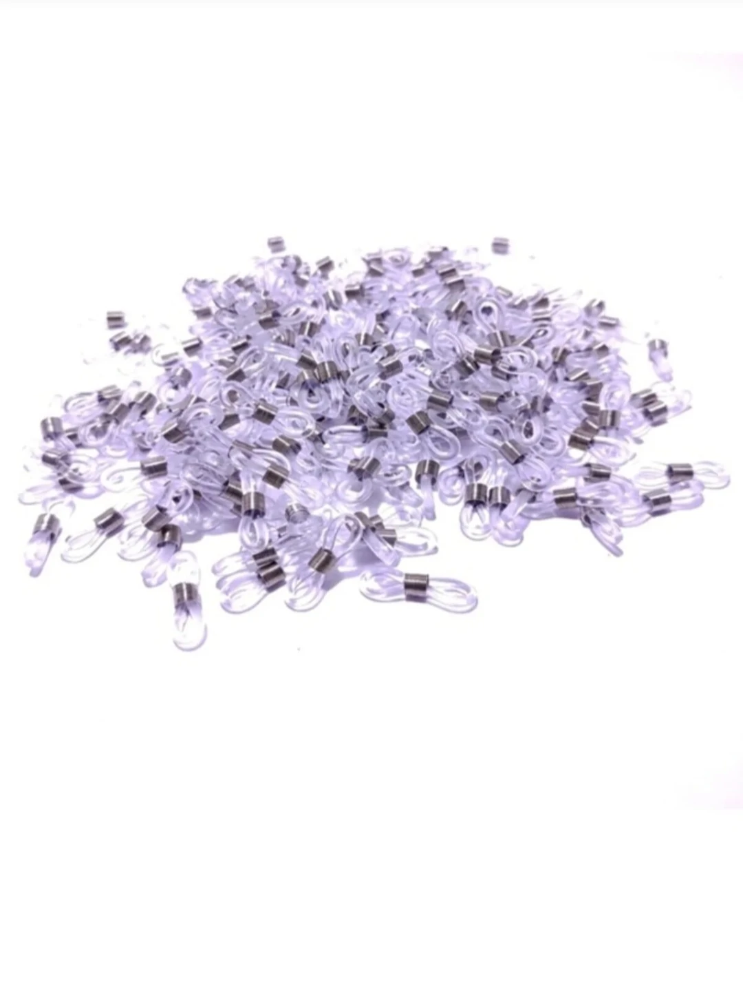 Gözlük  Aparatı Gözlük Askısı Klipsi, Gözlük Zincir-gözlük Ipi Lastiği Şeffaf 50 Adet 25 Çift