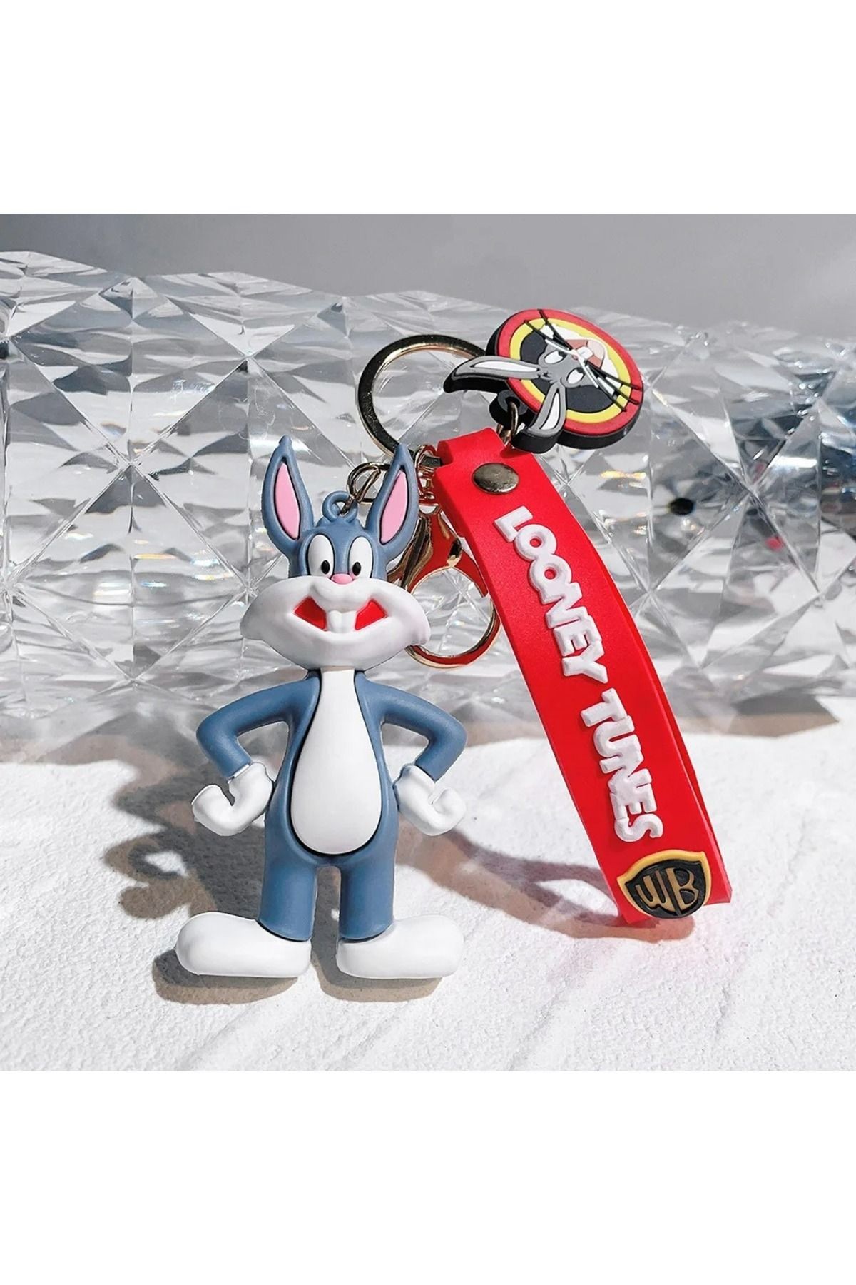 Bugs Bunny 3 Boyutlu Anahtarlık Araba ve Çanta Süsü 1 Adet
