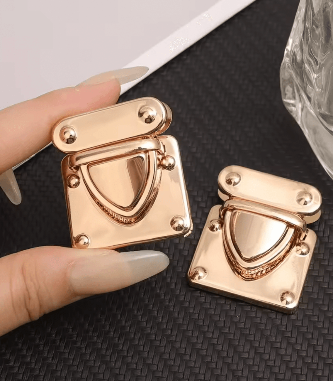 5-10 Adet Gold Metal Çanta Tokası, Kilidi