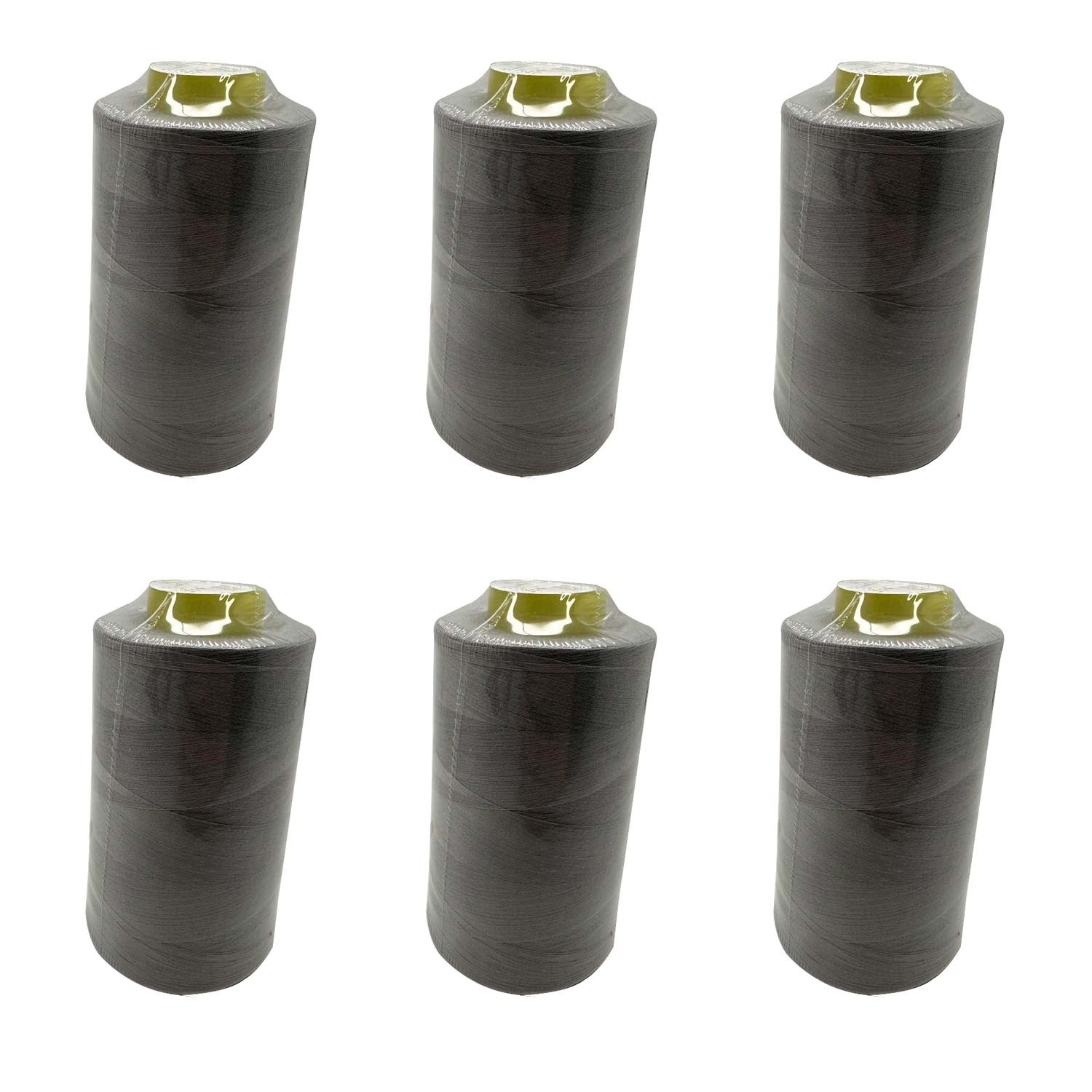  120 No 5000 Metre Polyester Dikiş İpliği Koyu Gri - (6 Adet)