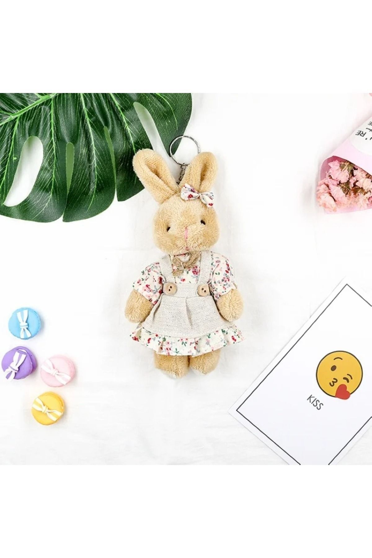 Peluş Ayıcık Bunny Tavşan Kız Anahtarlık Hediyelik