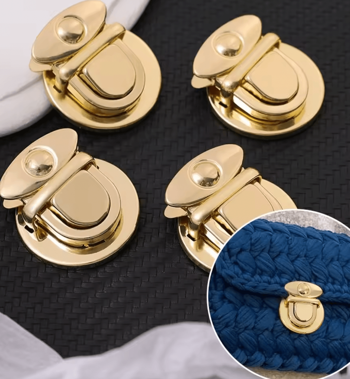 5 Adet Gold Metal Çanta Kilidi