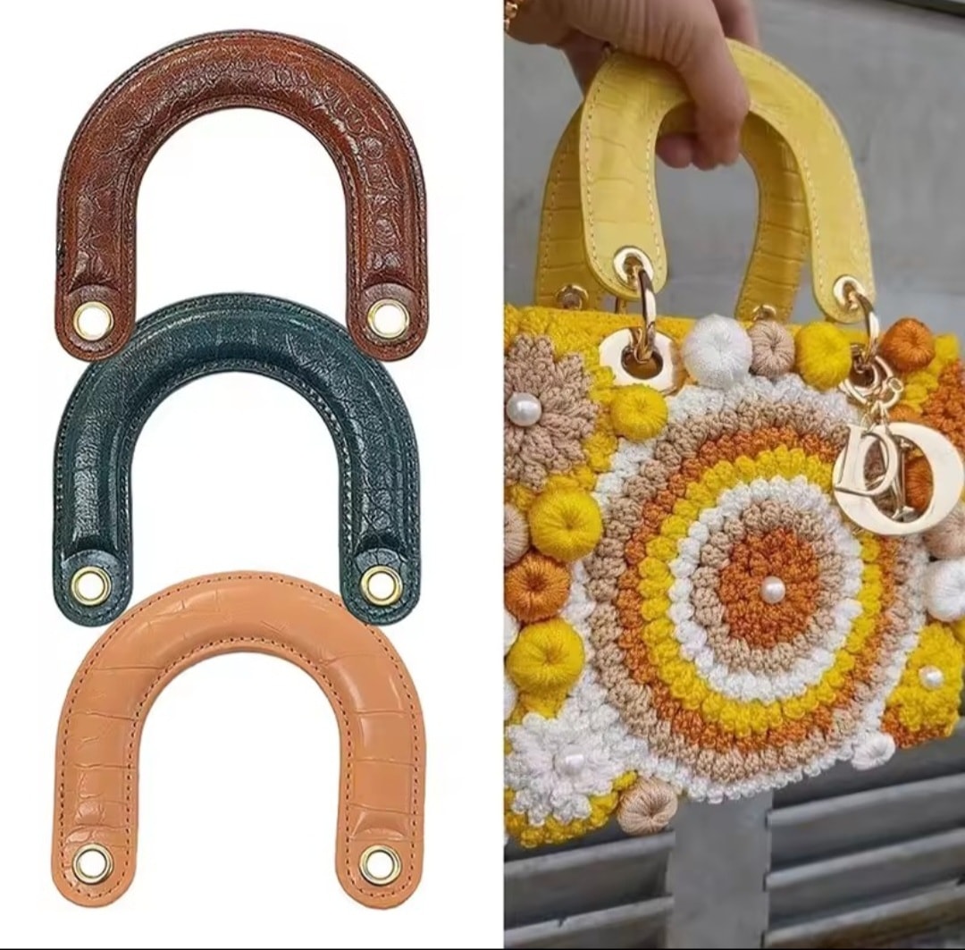 2 adet PU Deri Çanta Kolları El Yapımı Çanta Askısı Çanta Kolları Kısa çanta kemeri DIY Çanta Yedek Aksesuarlar