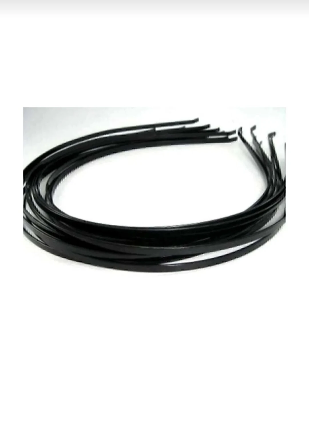 12 Adet Siyah Metal Tel  Taç 3mm