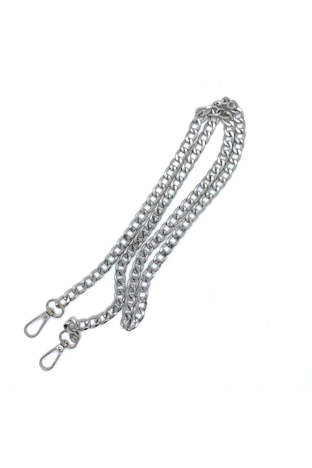 Metal Zincir Çanta Sapı Gümüş (1.20 Cm )