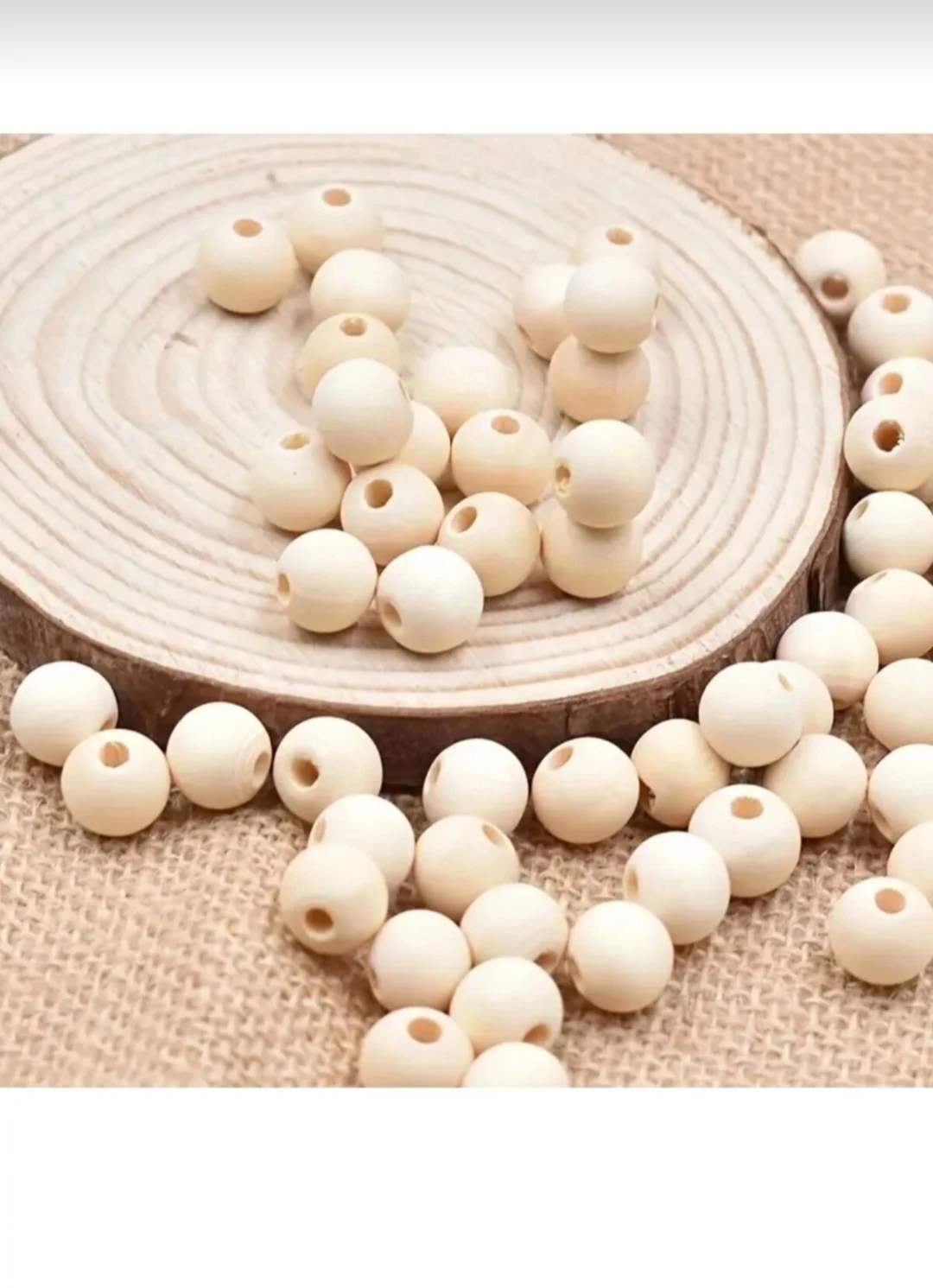 Ham Boncuk, Emzik zinciri Ahşap Boncuk, Kuş Süsü Boncuk, Kolye, Bileklik Yapımı (50gr-225adt)