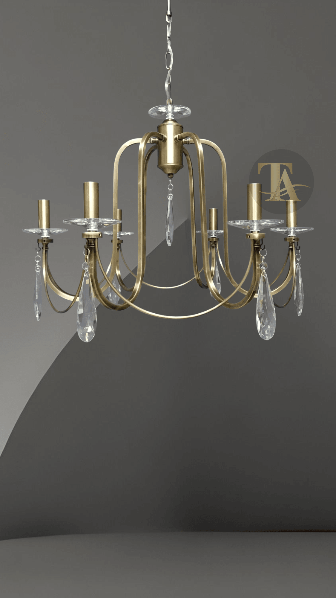 KONTES 6' LI AVİZE DAMLA KRİSTAL