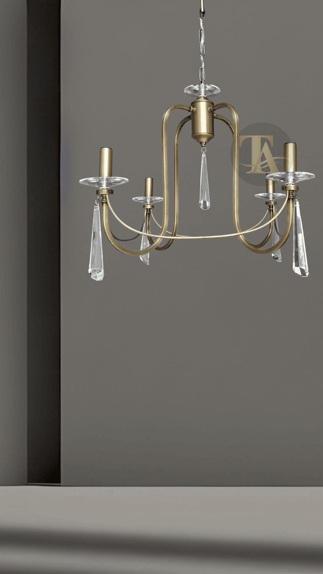 KONTES 4'LÜ AVİZE PRİZMA KRİSTAL