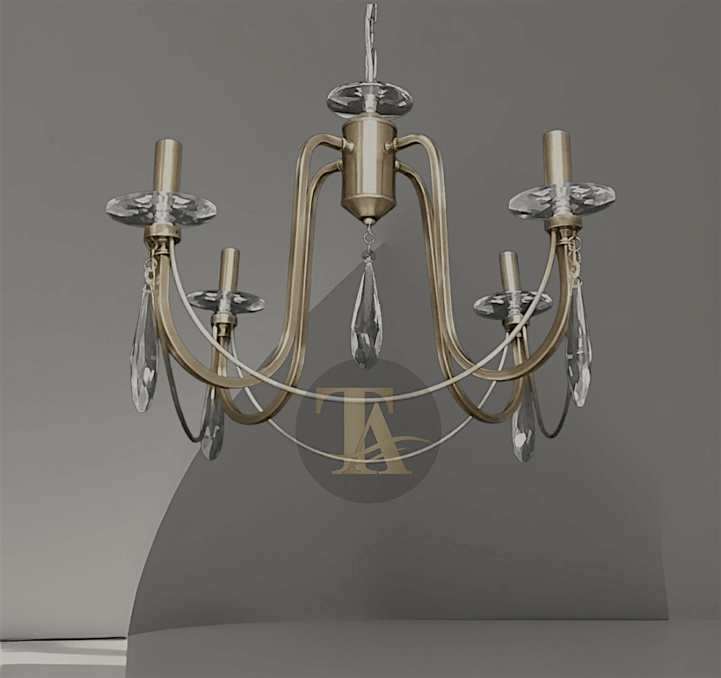 KONTES 4'LÜ AVİZE DAMLA KRİSTAL