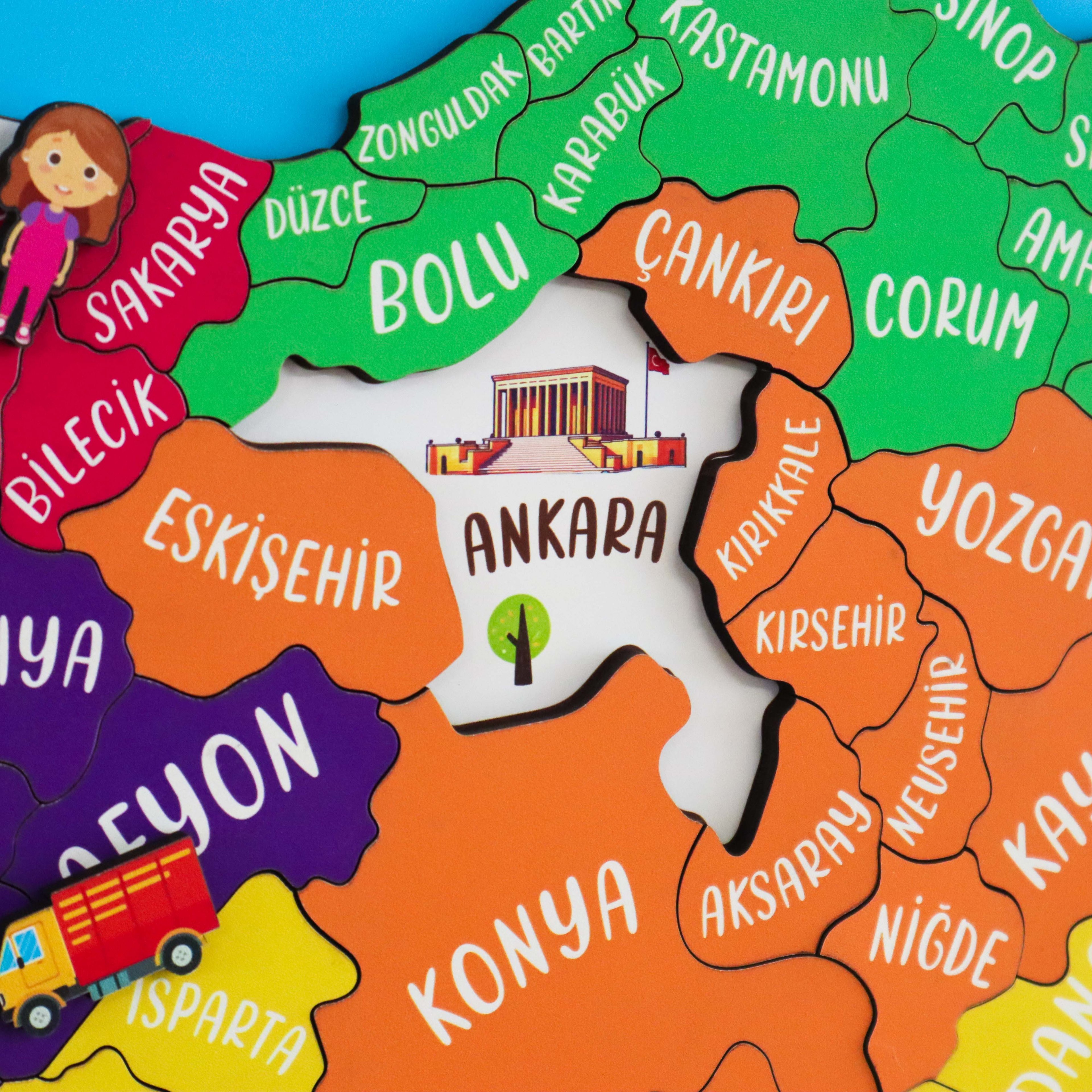 Mıknatıslı Türkiye Haritası Puzzle
