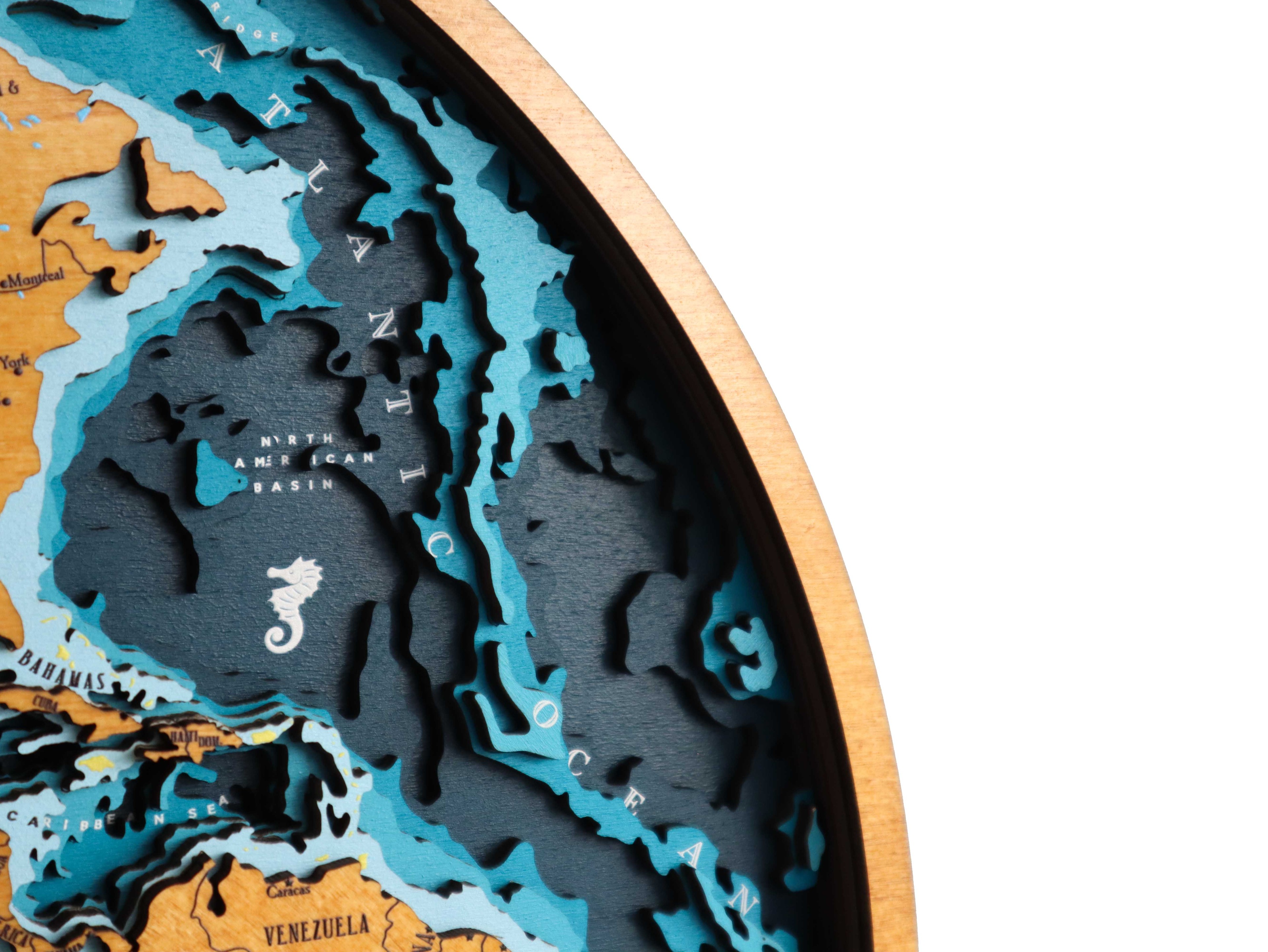 Bathymetric World Map - West