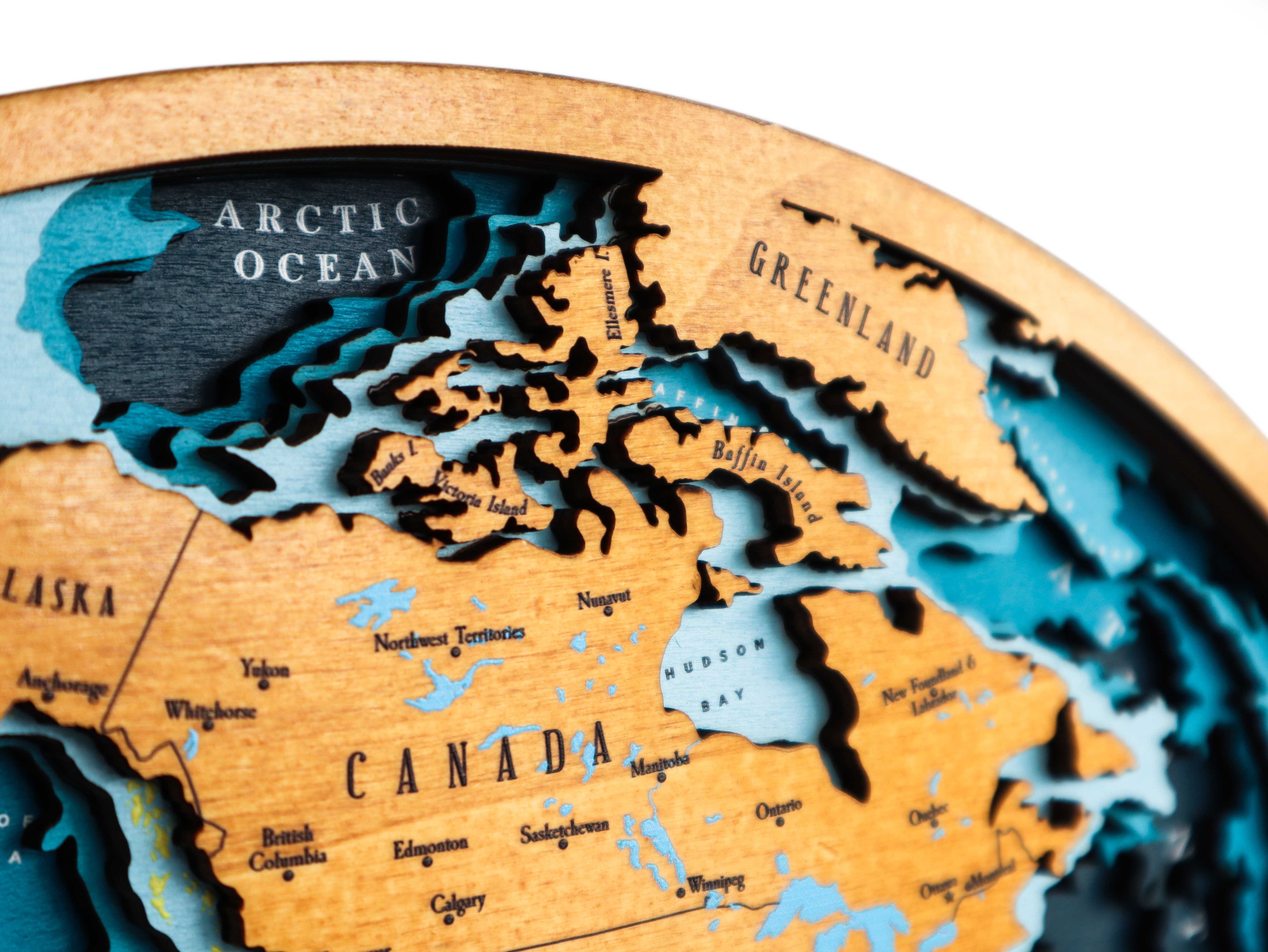 Bathymetric World Map - West