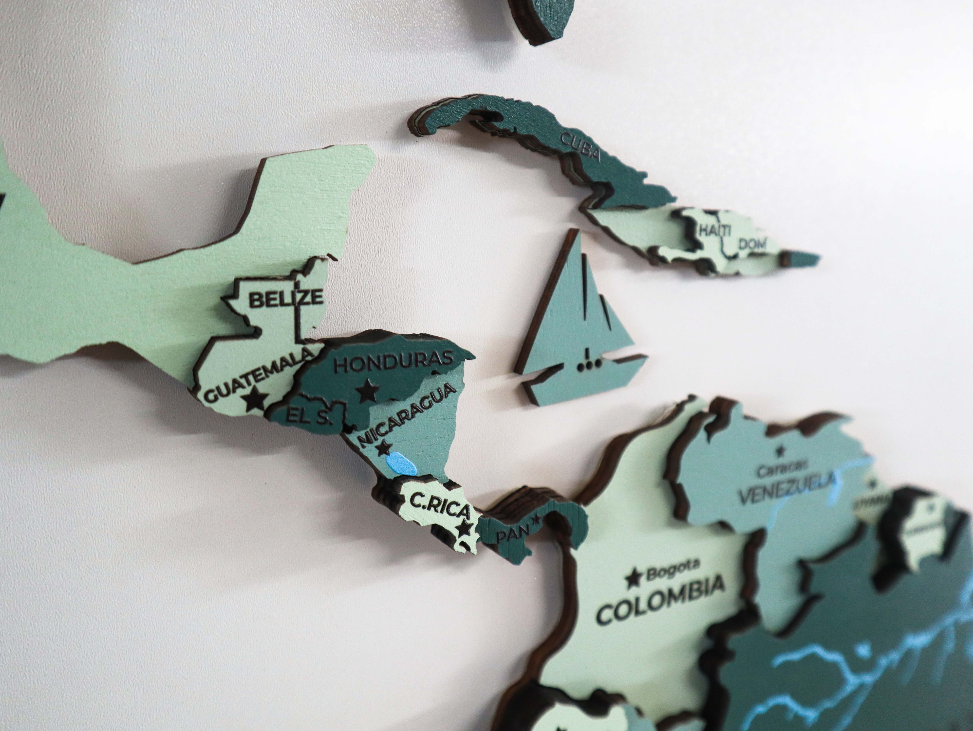 Salda Wooden World Map