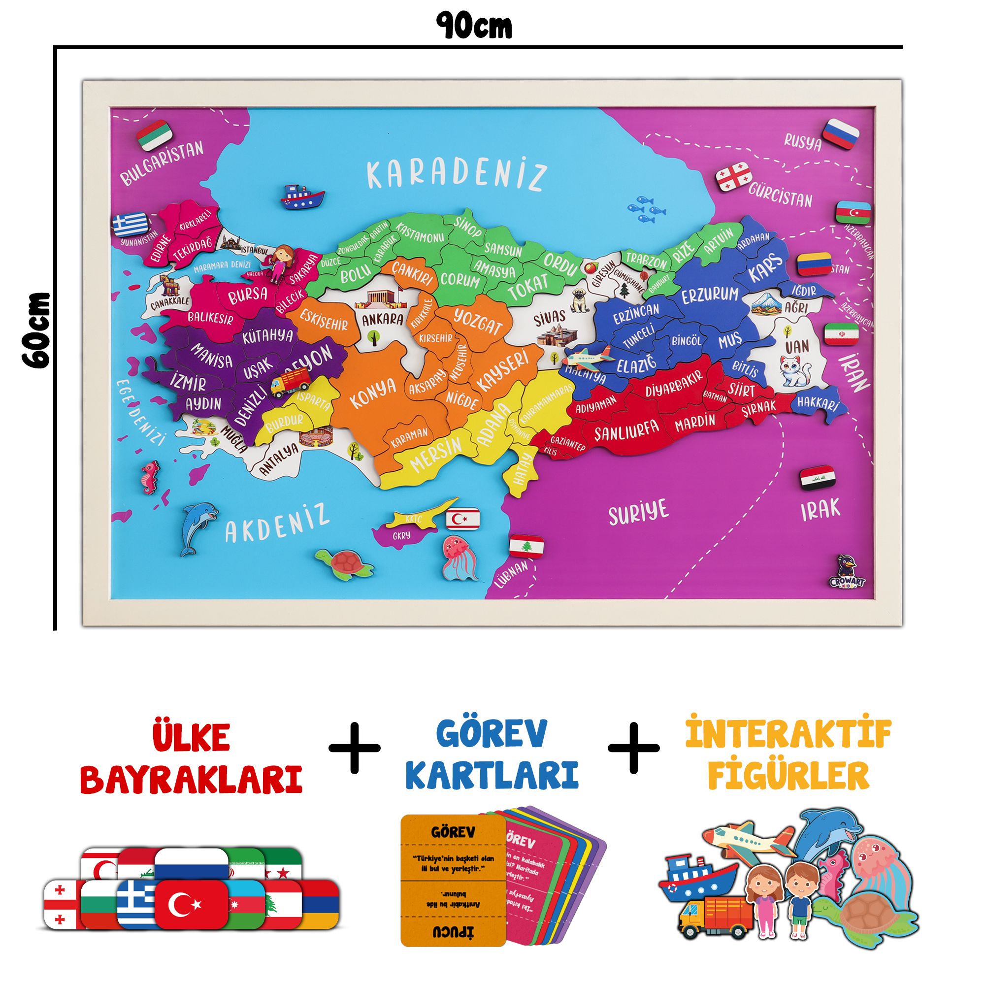 Mıknatıslı Türkiye Haritası Puzzle