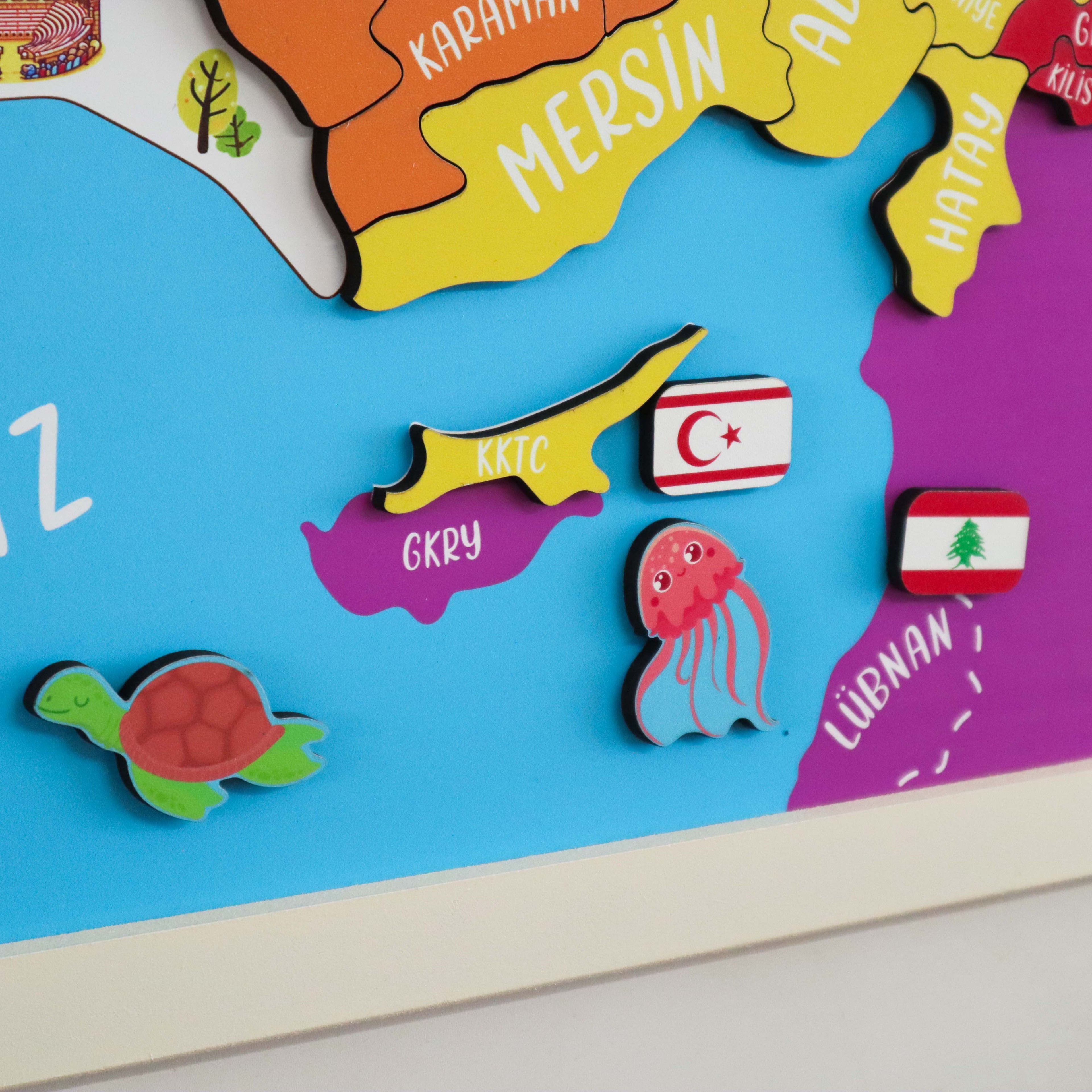 Mıknatıslı Türkiye Haritası Puzzle
