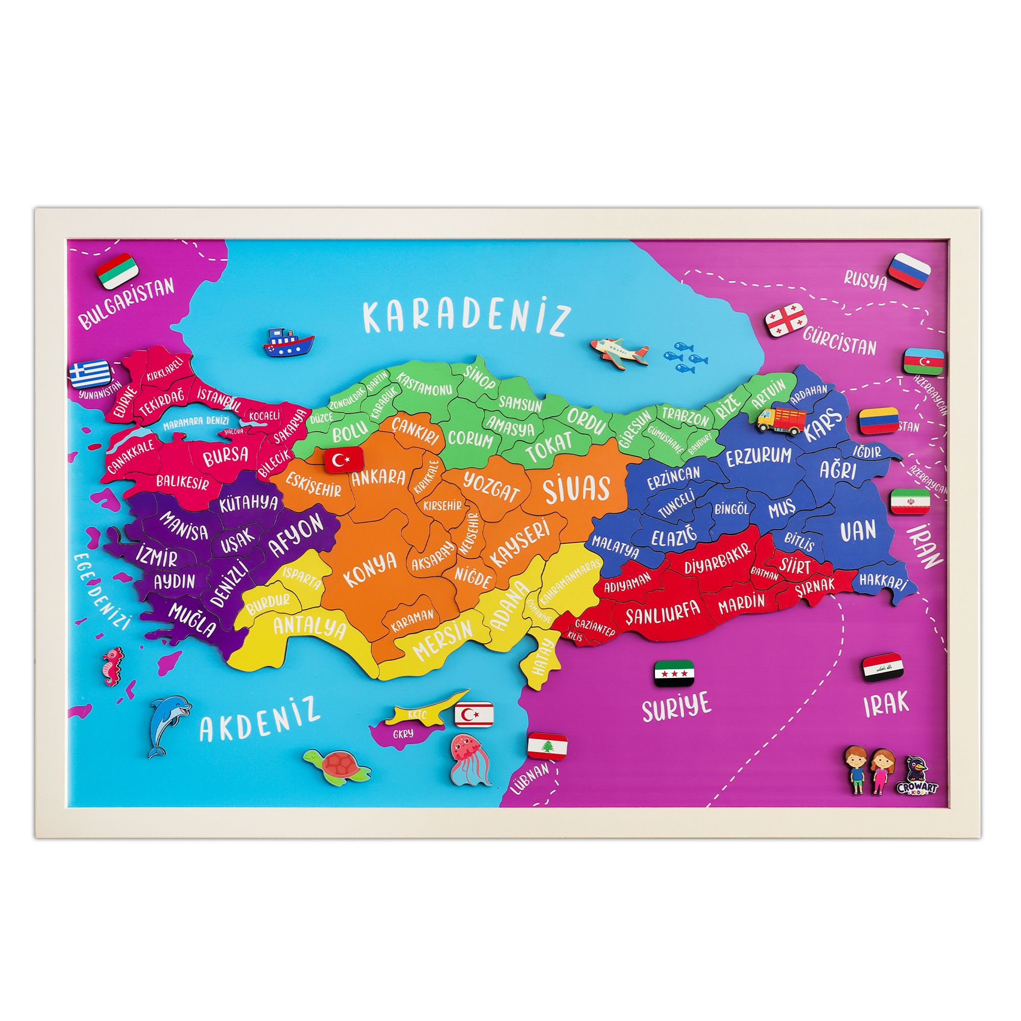 Mıknatıslı Türkiye Haritası Puzzle