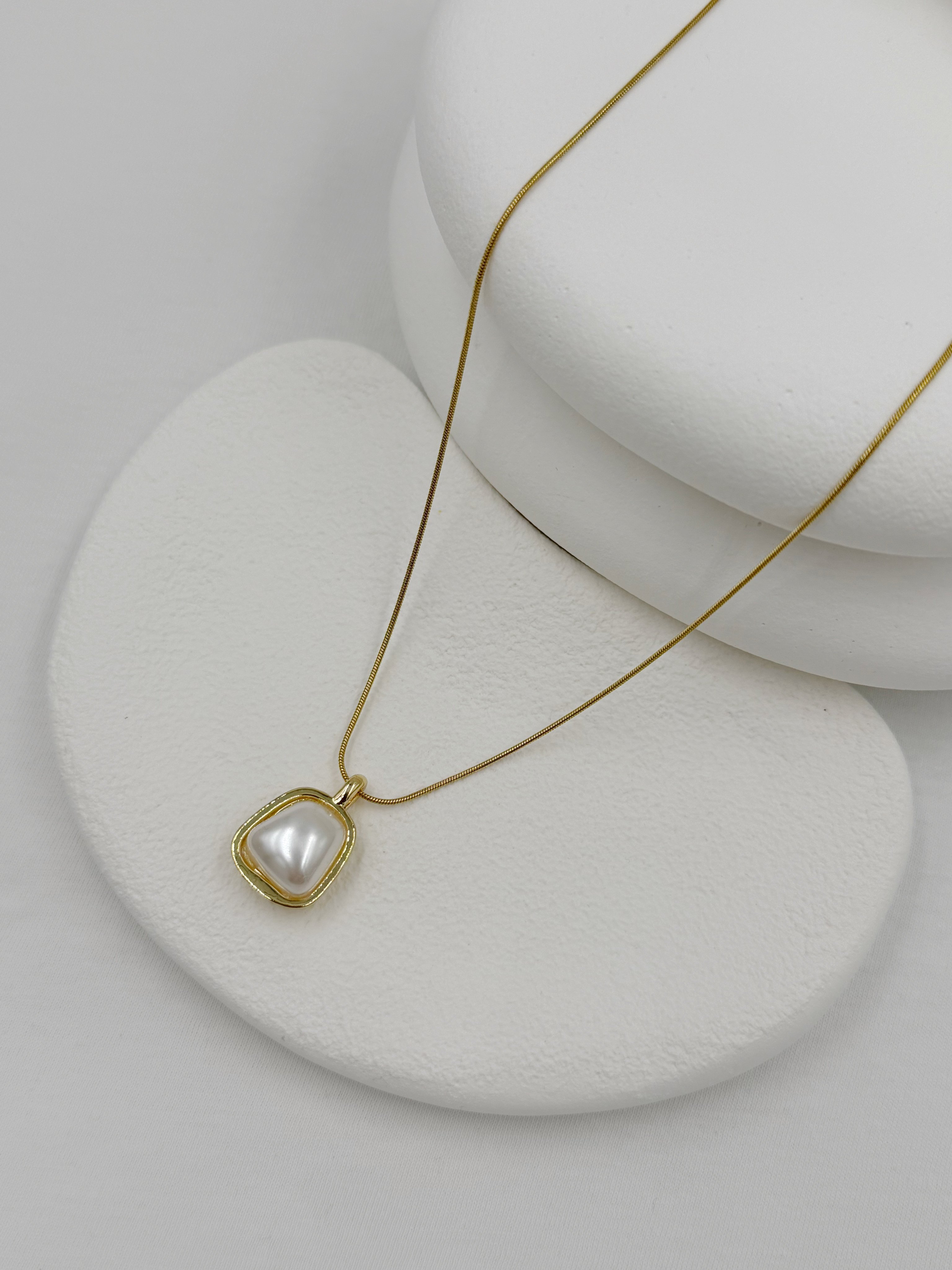 Sedef Gold Çelik Kolye/40+5cm