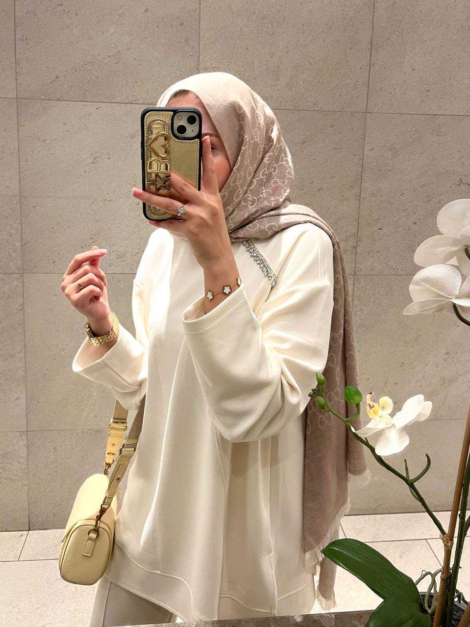 Taş Detaylı Ekru Eşofman Takım 