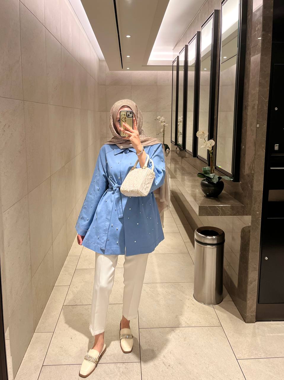 Peram Taşlı Mavi Tunik