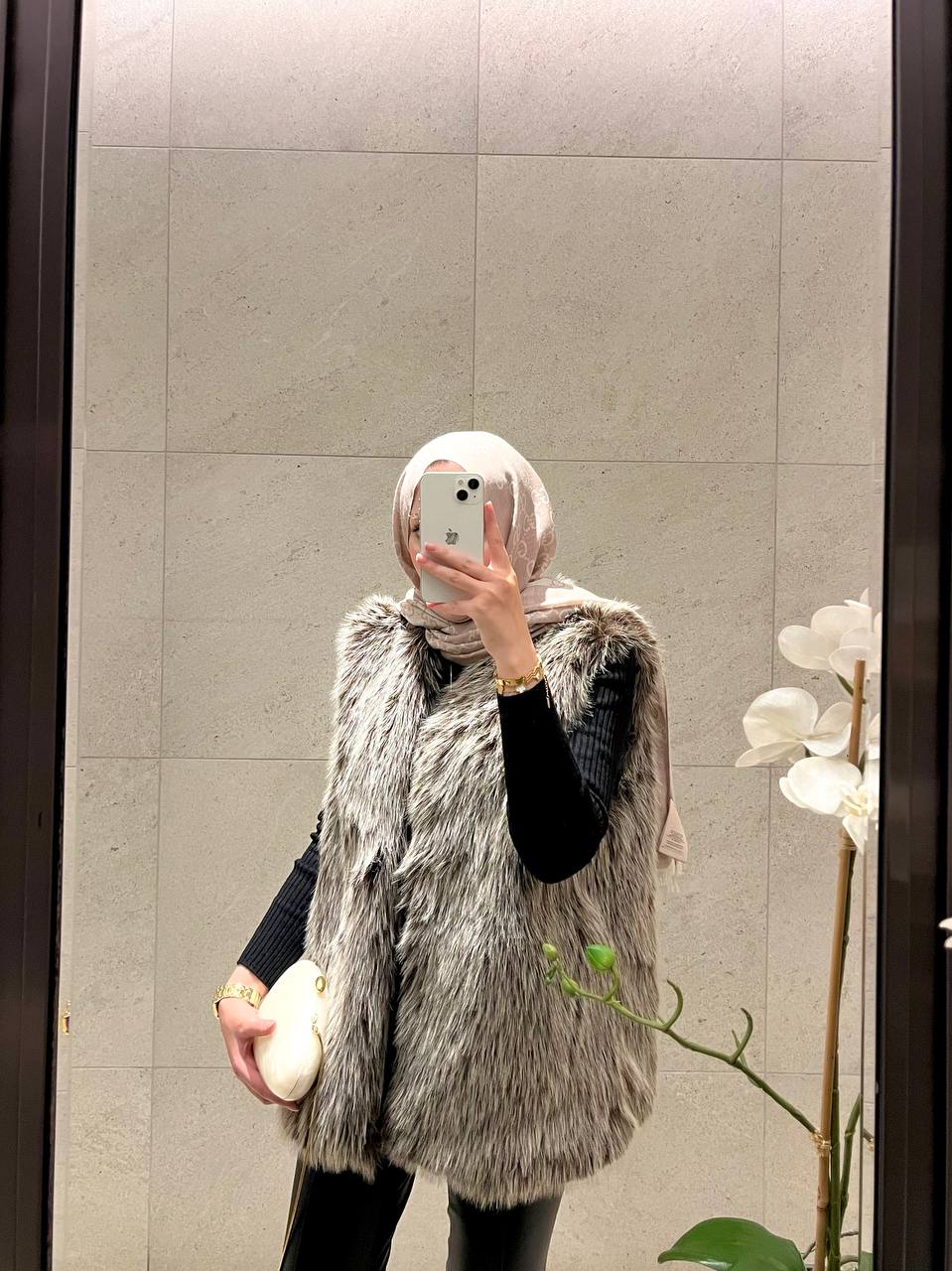 Glam Aura Kahve İthal Kürk  