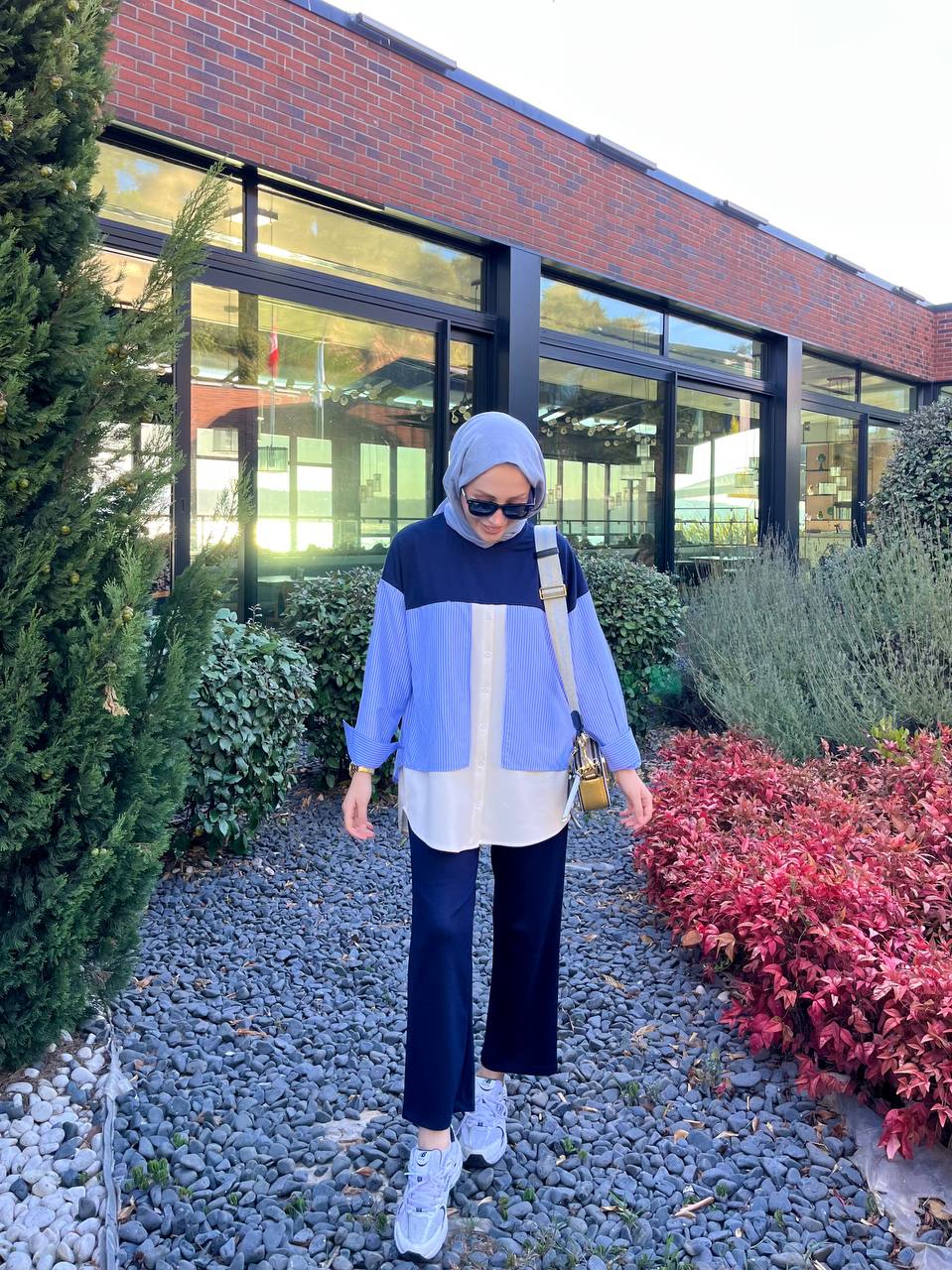 Çizgili Eşofman Takımı - Lacivert