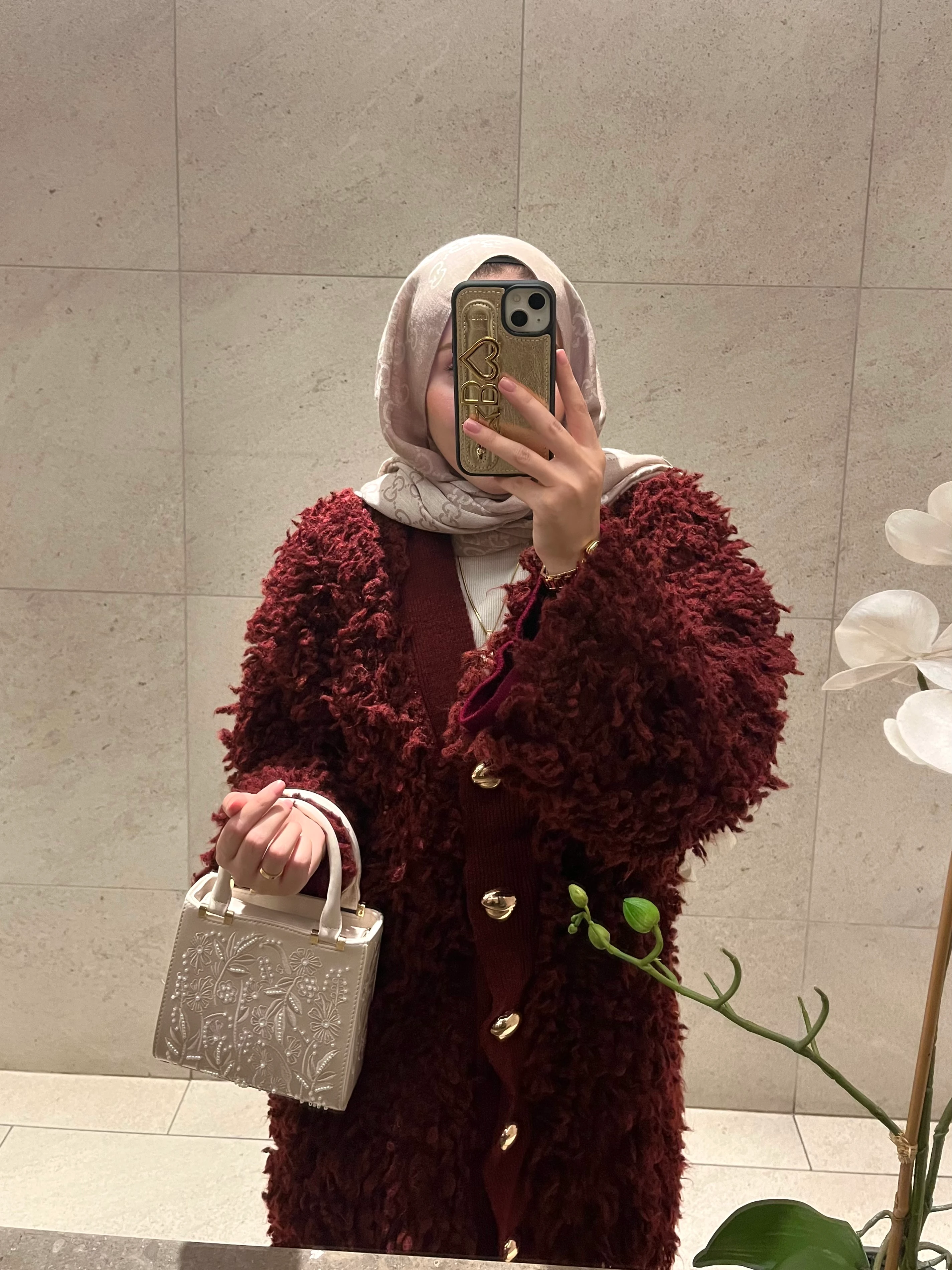 Saçaklı Hırka - Bordo