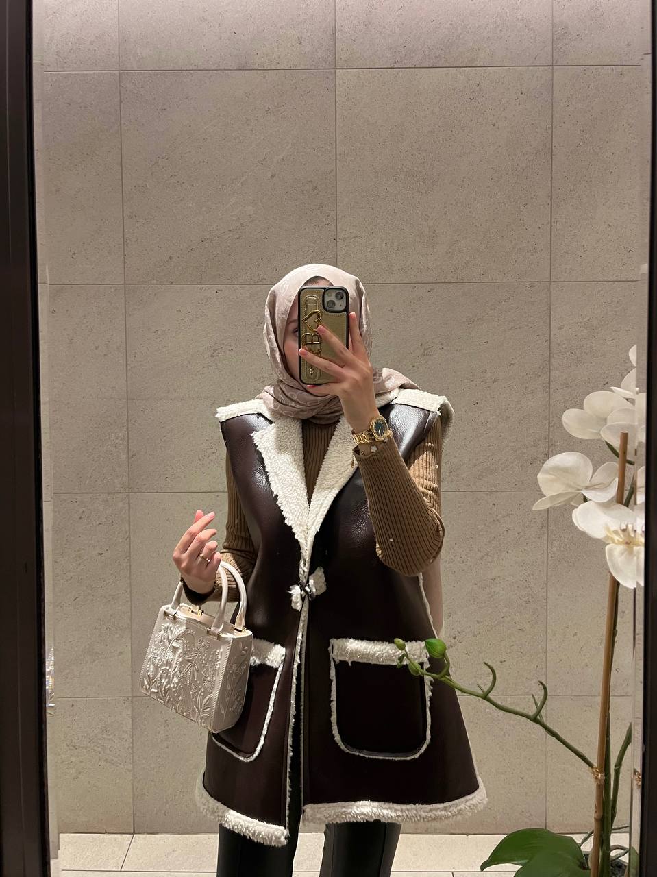 Peram Elva Kahve Yelek