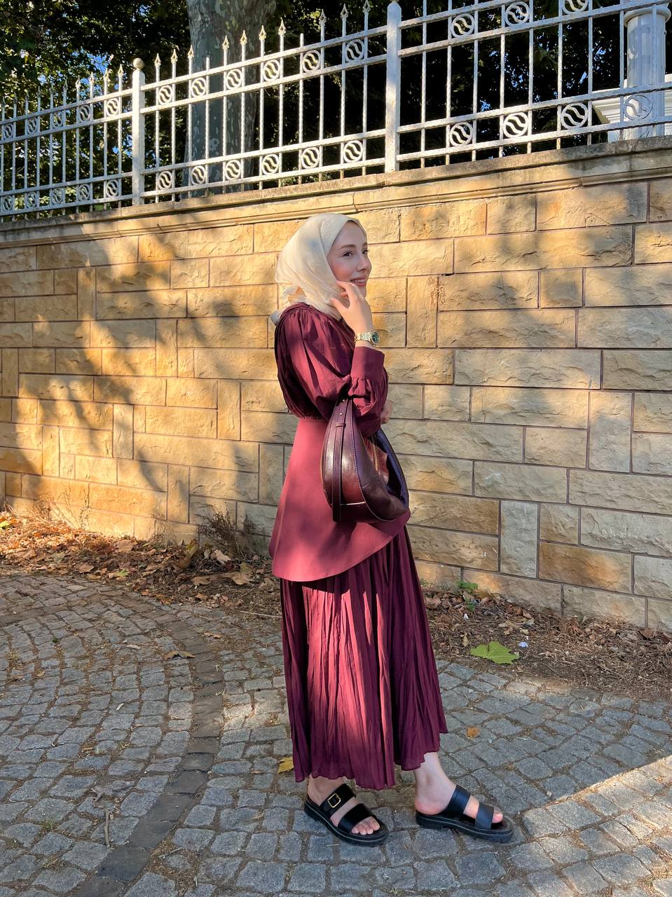 Peram Tasarım Elbise Bordo