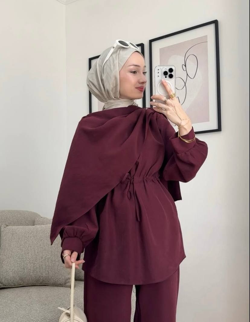 Şal Yaka Bordo Takım