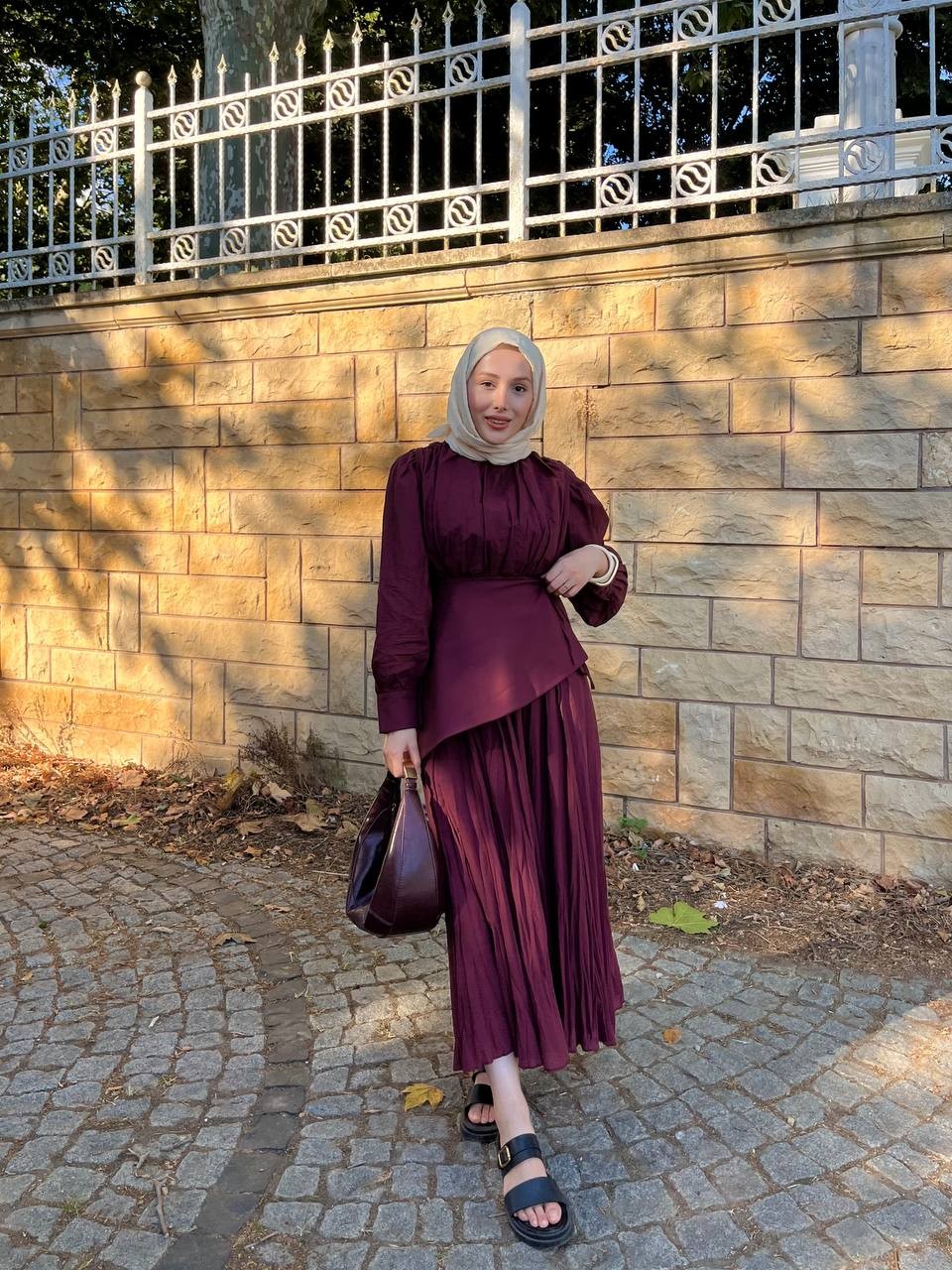 Peram Tasarım Elbise Bordo