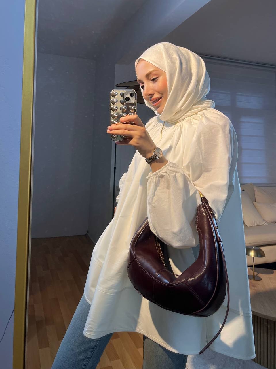 Volanlı Balon Kol Tunik